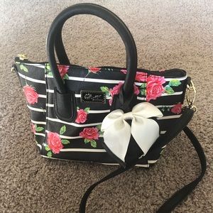 Betsey Johnson Floral Striped Purse